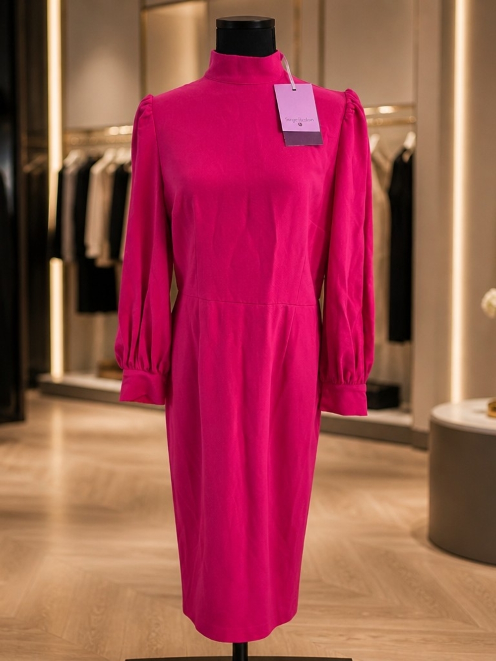 Sergio Hudson Size L for Target Pink Balloon Sleeve Midi Dress
